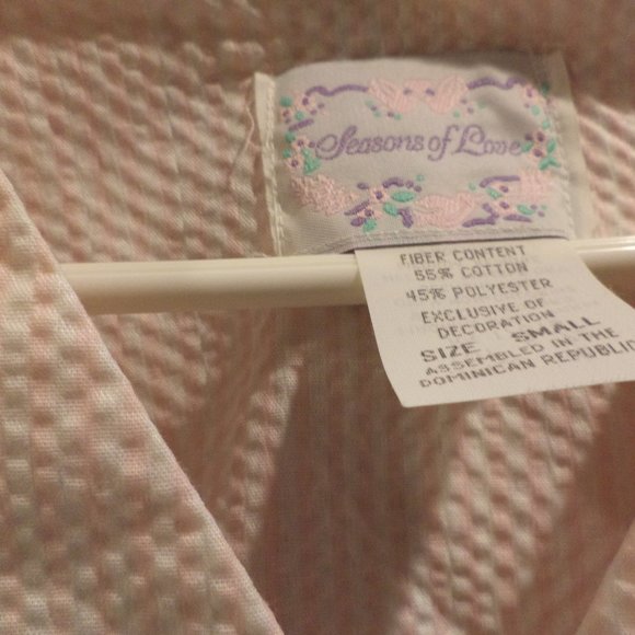 💐🌻🌸SEASONS of LOVE Duster House Coat Bed Shirt ~Small - Picture 3 of 6